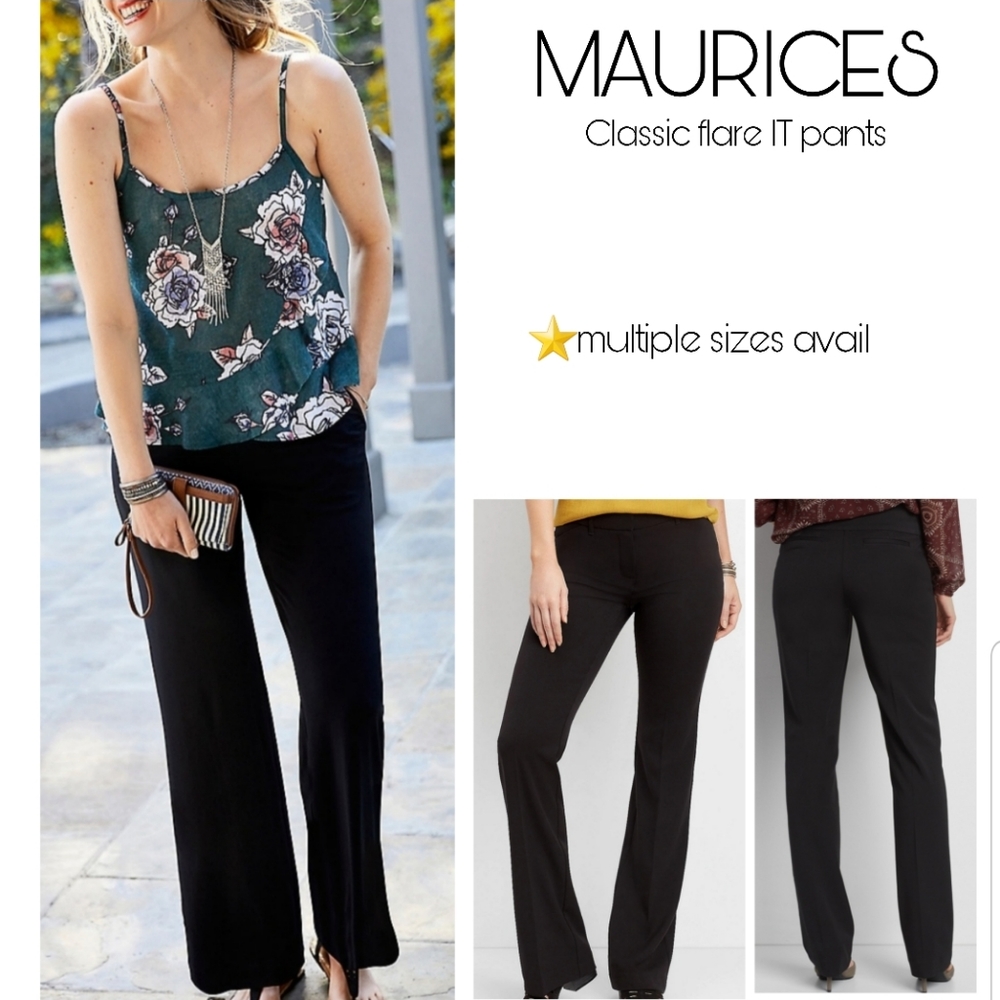 Maurices workday flare black pants.